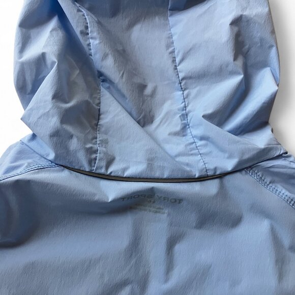 Tory Sport Blue Nylon Packable Performance Jacket Size M Ice Flow - Picture 16 of 16
